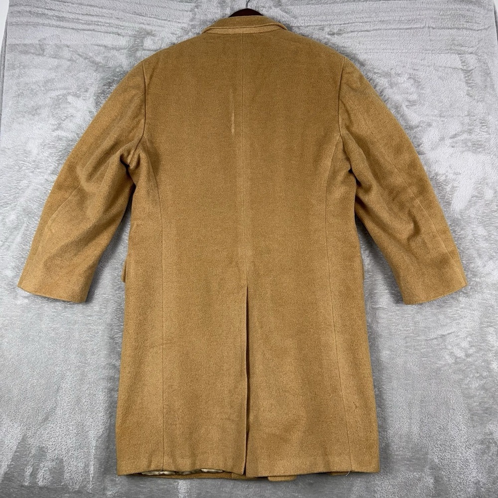 Varsity Town Clothes ORIENTAL CASHMERE Overcoat Top Coat 46R Golden Brown VTG - Picture 7 of 15